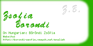 zsofia borondi business card